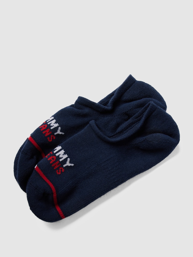 Sneakersocken mit Brand-Schriftzug in marineblau