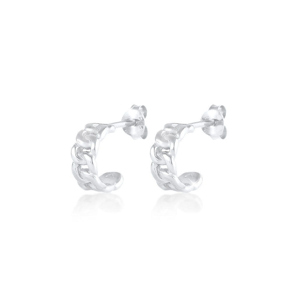 Elli Elli Boucles d'Oreilles Mini créole pour dames en 925/1000 argent massif Boucles d'oreilles