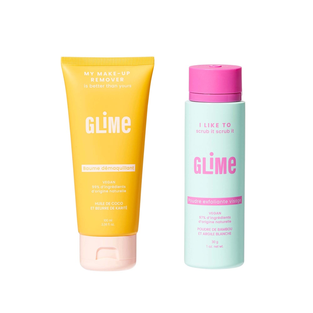 Glime Set Baume démaquillant & Poudre exfoliante Baume démaquillant & Poudre exfoliante