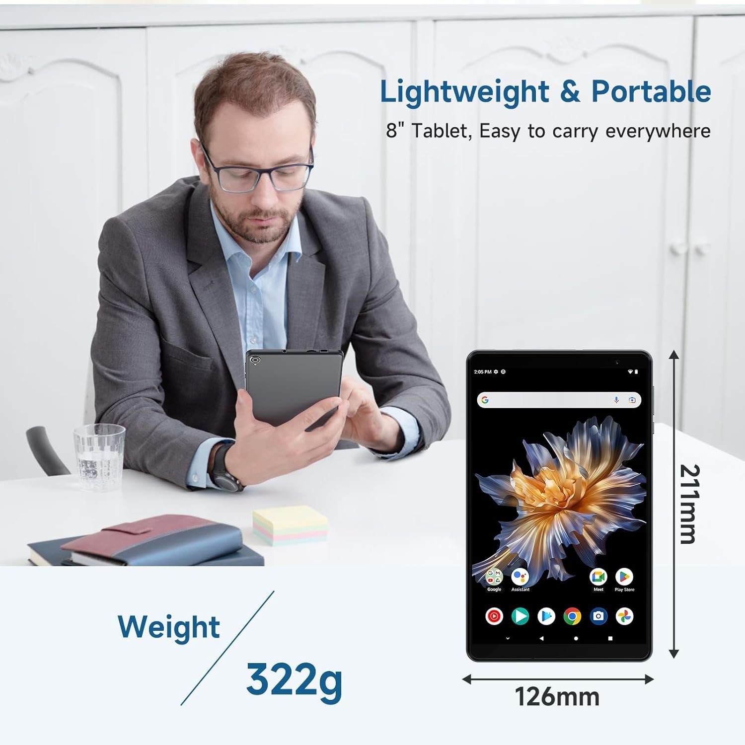 ALLDOCUBE iPlay 50 Mini Lite HD 1280 × 800 IPS Display, 8(4+4) GB RAM /TF 512GB Tablet (8