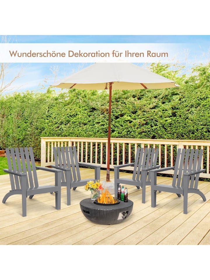 COSTWAY Adirondack Stuhl in Grau günstig kaufen onesize