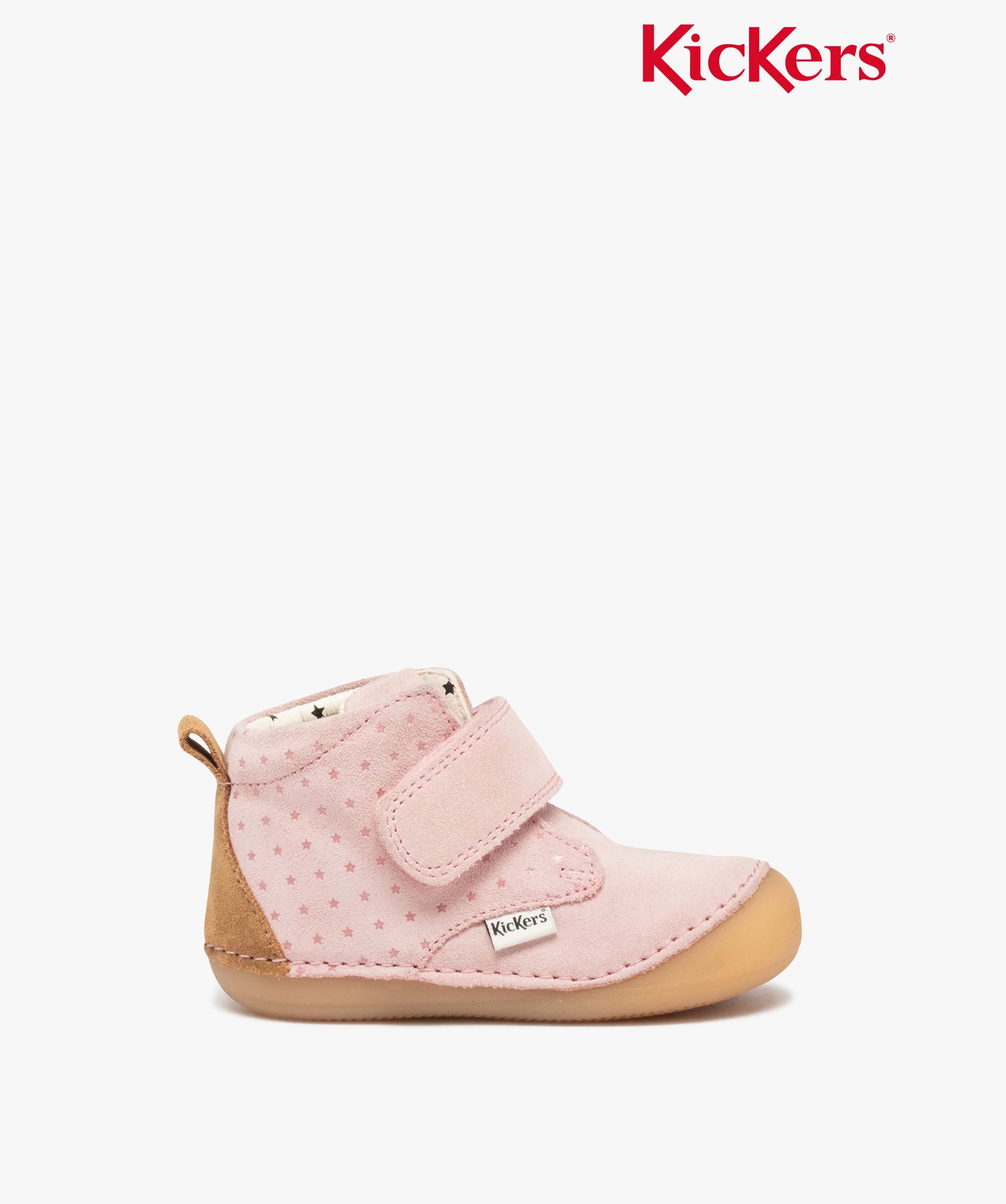 Chaussures premiers pas bébé fille bottillons en cuir sué... rose | GEMO