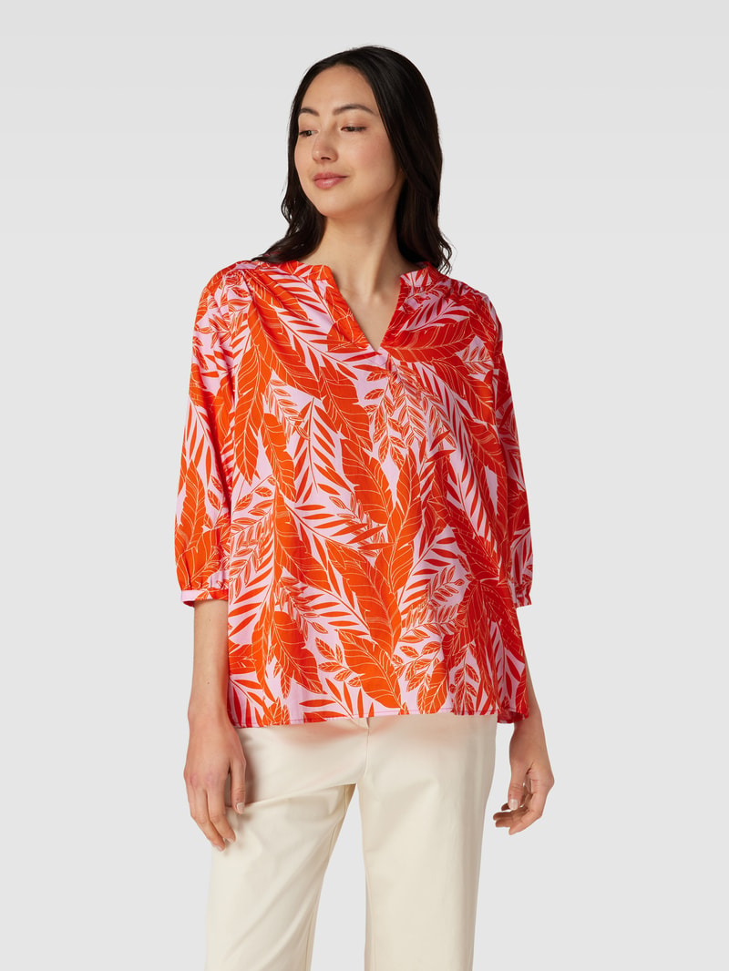 Blusenshirt mit Allover-Muster in hellrosa