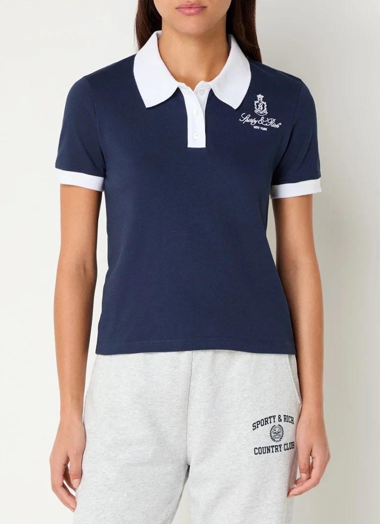 Tricou polo Vendome, sport și elegant, confecționat din material matlasat de bumbac cu logo.