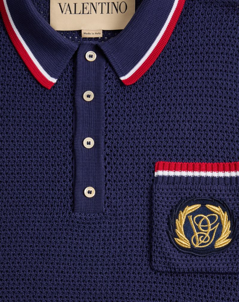 Katoenen poloshirt met VG-patch