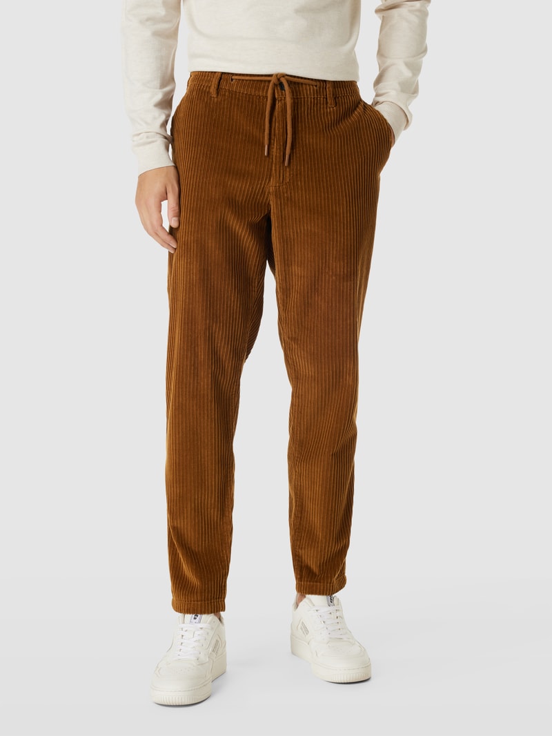 Cordhose aus reiner Baumwolle in hellbraun