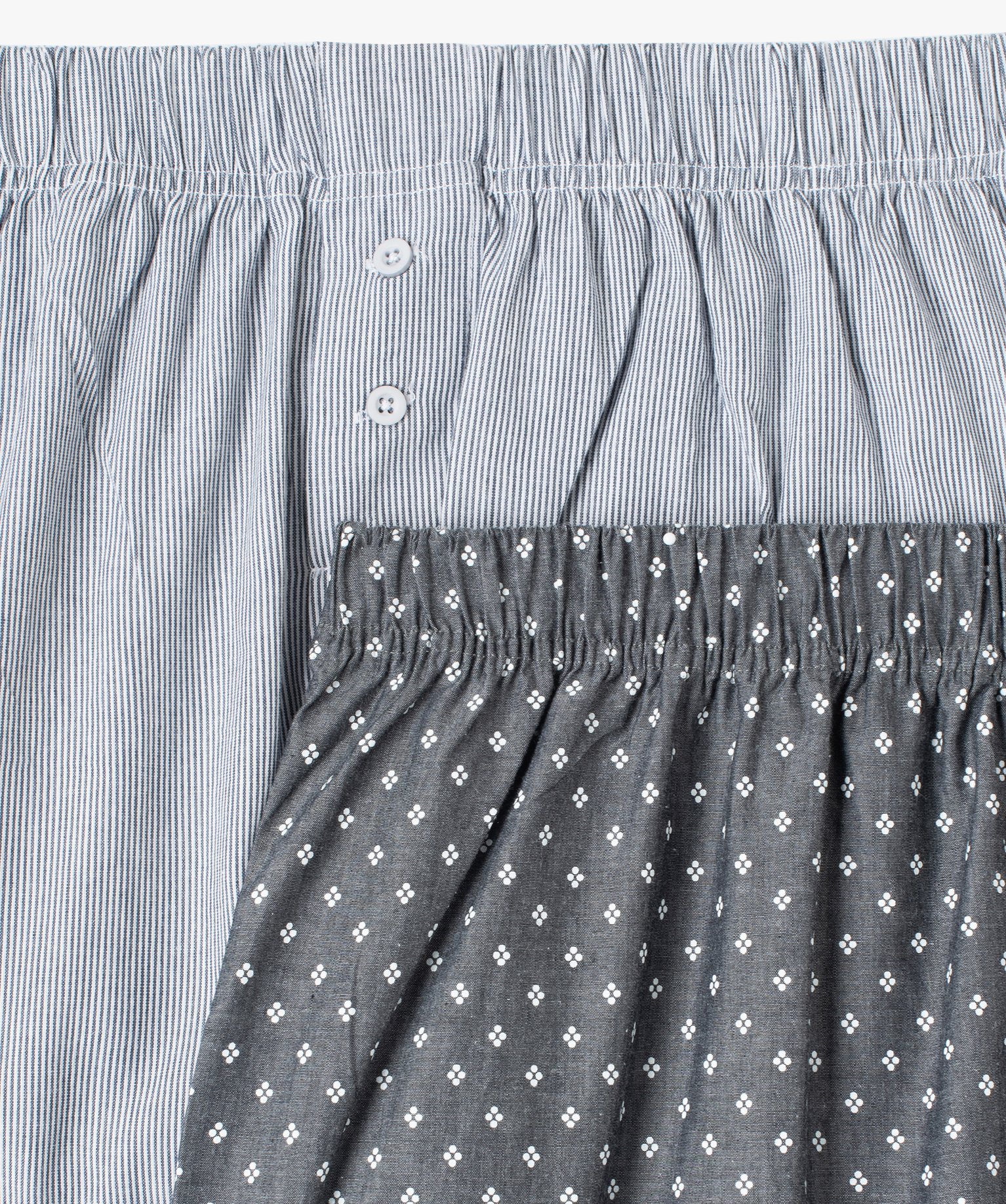 Caleon homme en coton biologique à motif (lot de 2) gris | GEMO