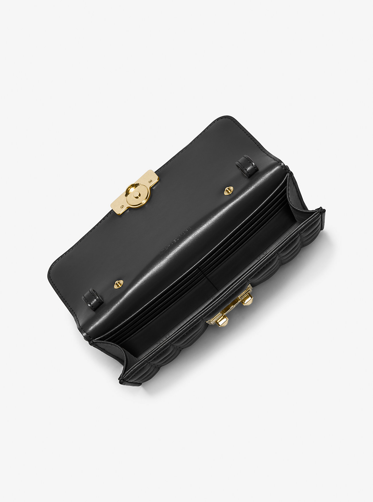 Tribeca konvertibel crossbody-veske i skinn – SVART