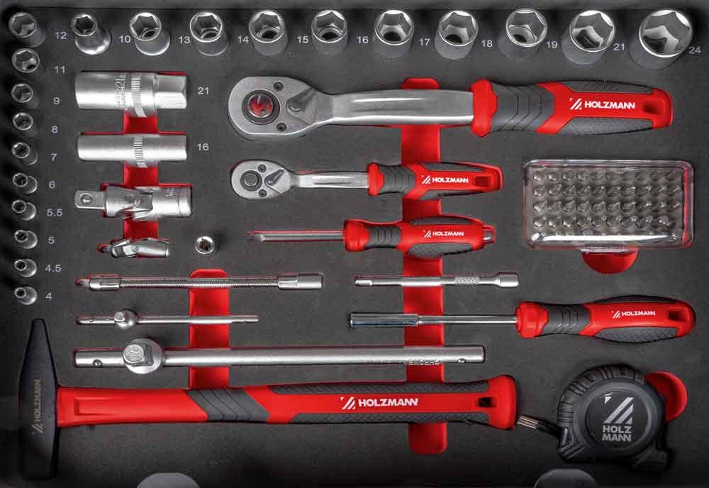 Holzmann WZK119ECO WZK119ECO Кутија за алат, пуњена, 119 делова