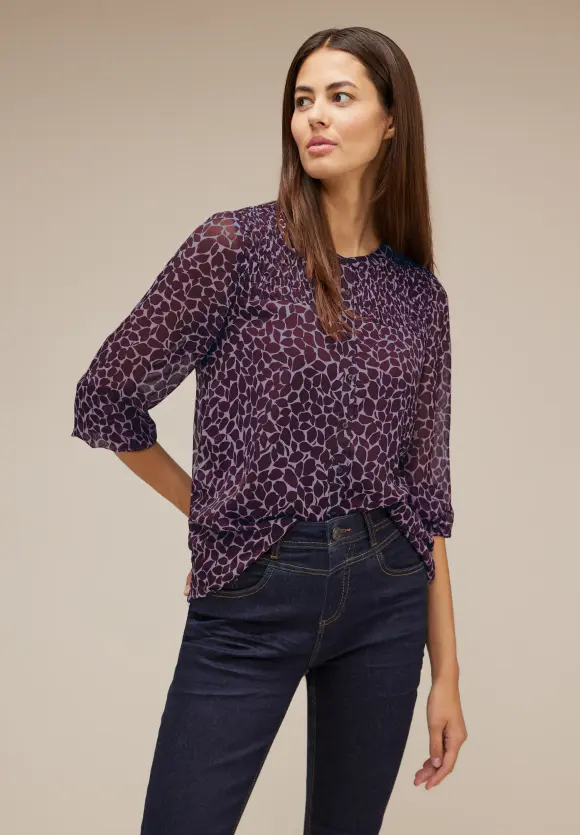 Street One Gesmockte Chiffonbluse
