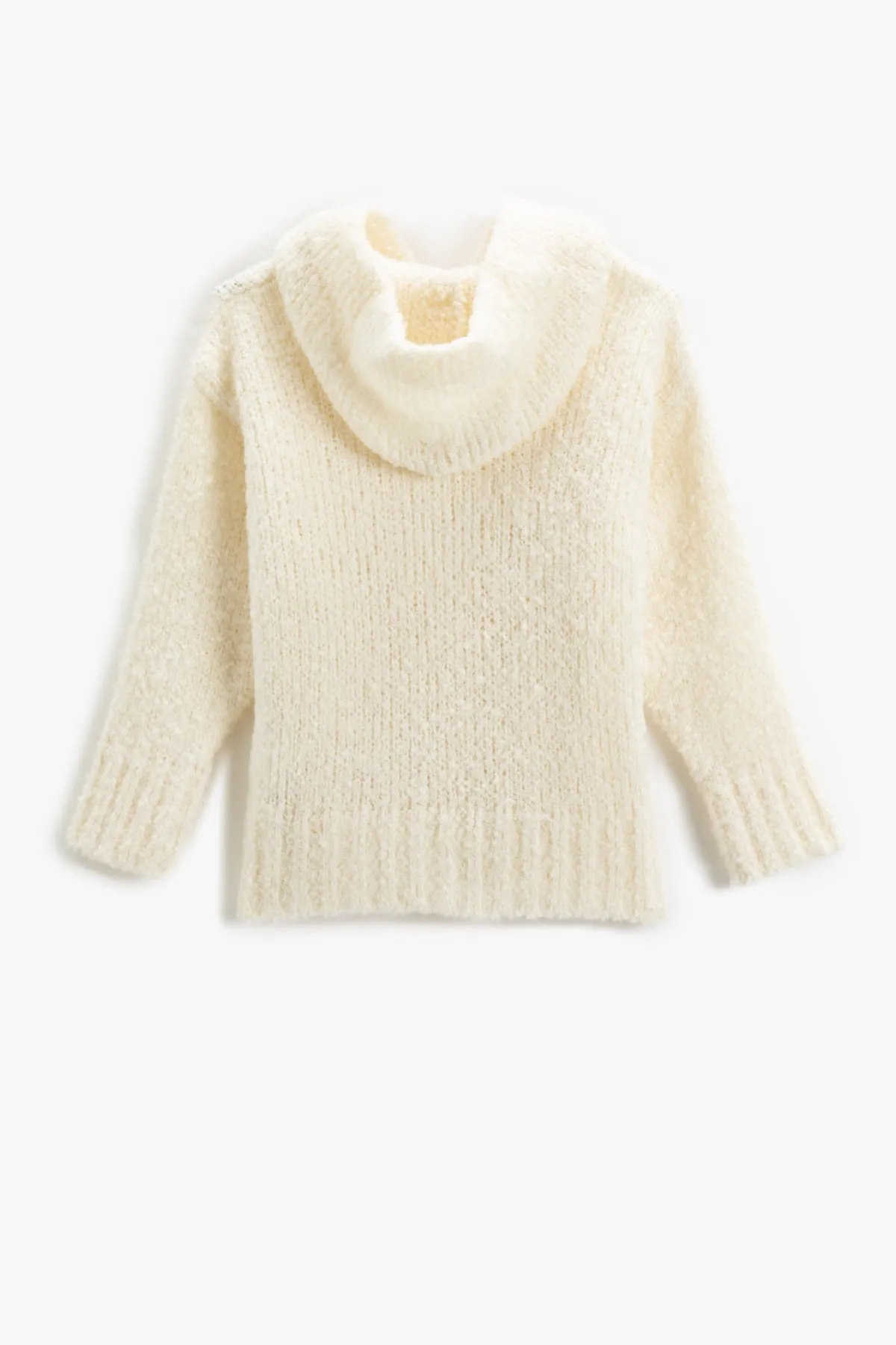 Koton  Strickpullover mit Kapuze, Basic, weich strukturiert, langärmlig