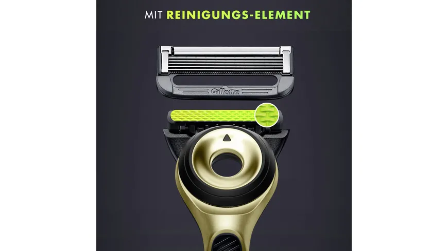Gillette Labs Champion Gold Edition Rasierer mit Reinigungs-Element