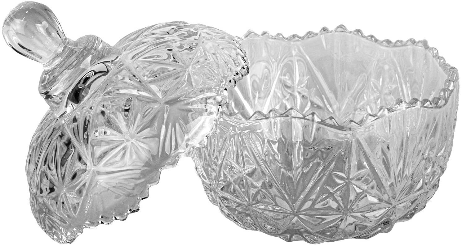 DRULINE Allzweckkiste Bonbonglas Bonbonniere aus Vorratsglas Glasgefäß