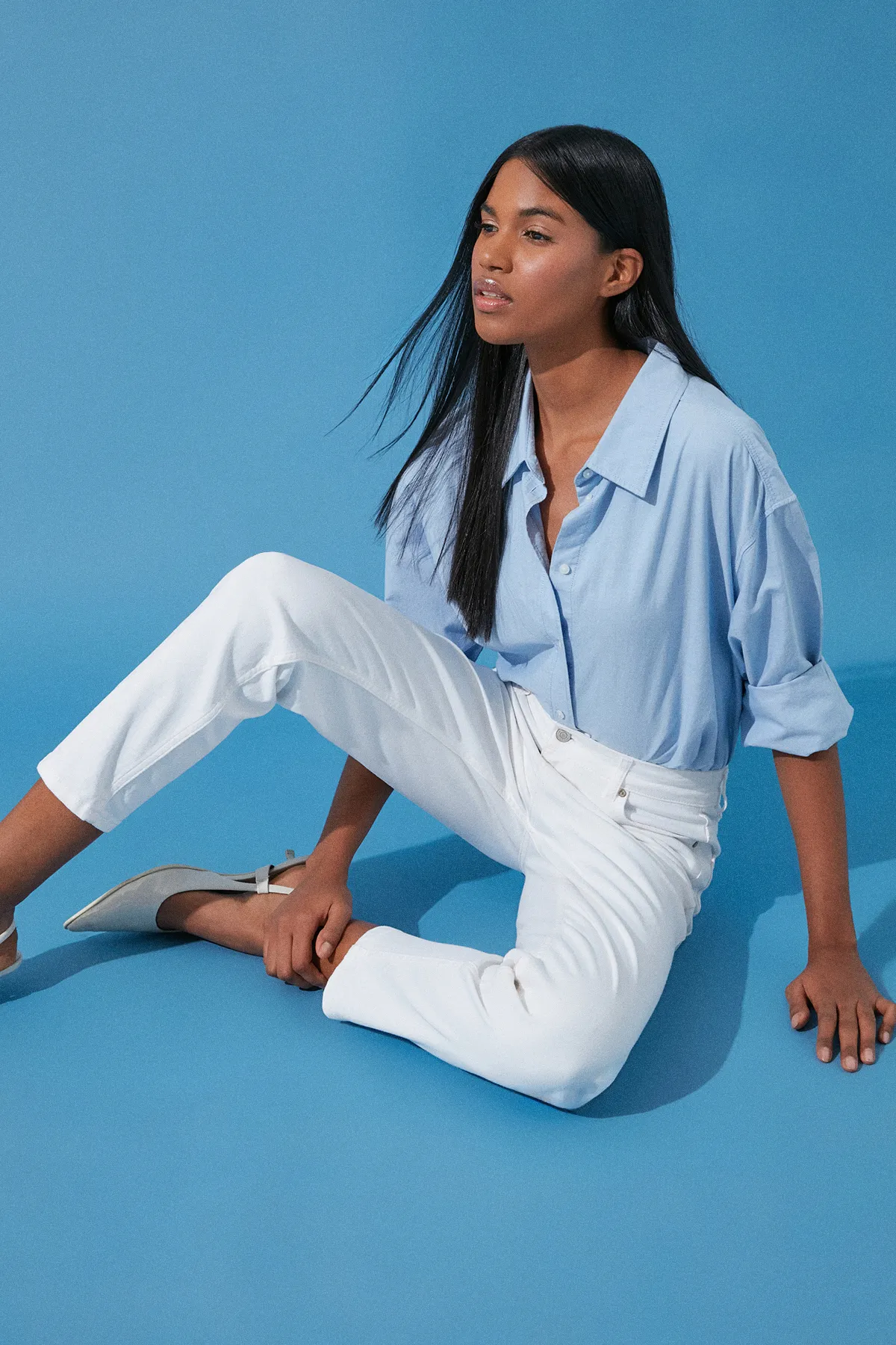Trendyol Collection  Weiße, nachhaltigere Mom-Jeans mit hoher Taille TWOSS24JE00122