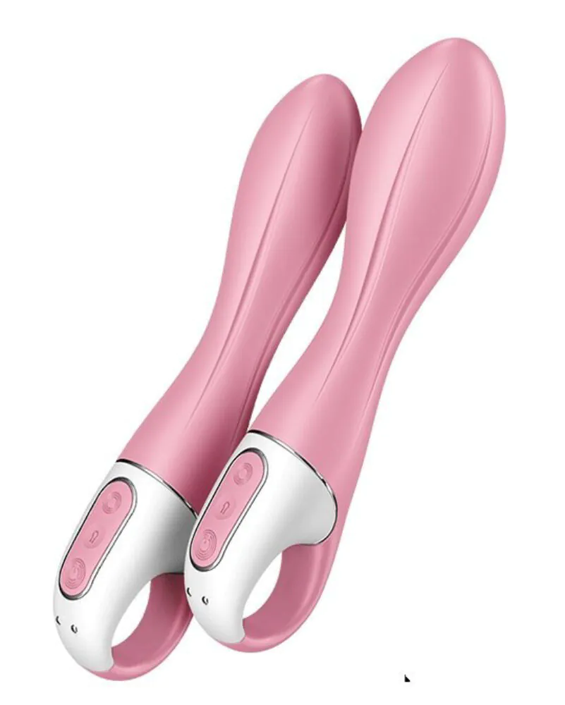 Satisfyer luftpumpevibrator lys rød massageapparat