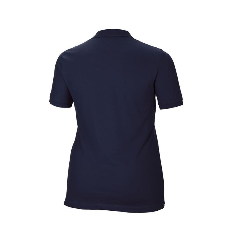 e.s. Piqué-Polo cotton stretch, Damen, plus fit