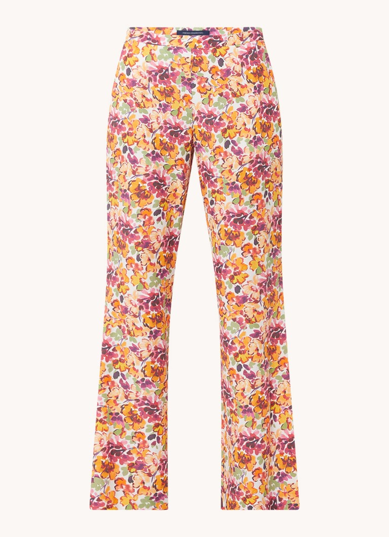 French Connection Brenna high-waist flared lyocell trousers with floral print