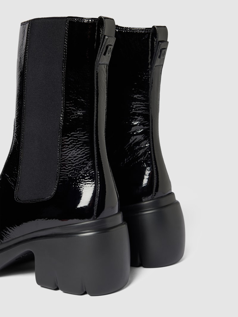 Boots aus Leder in schwarz