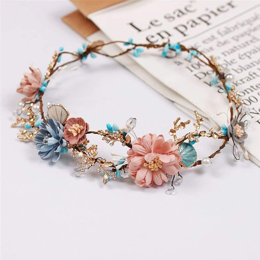 Sarfly Haarband Brautschmuck Kopfschmuck Haarband, 1-tlg., Braut Tiara handgemachte Party Hochzeit Haarschmuck