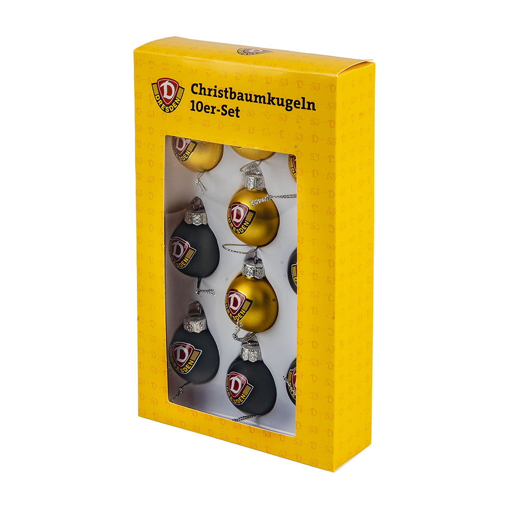 Mini-Christbaumkugeln LOGO (10er Set)