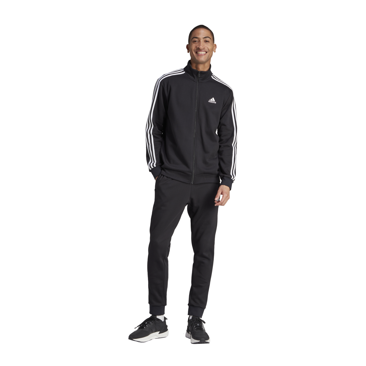 adidas Basic 3S Trainingsanzug Schwarz