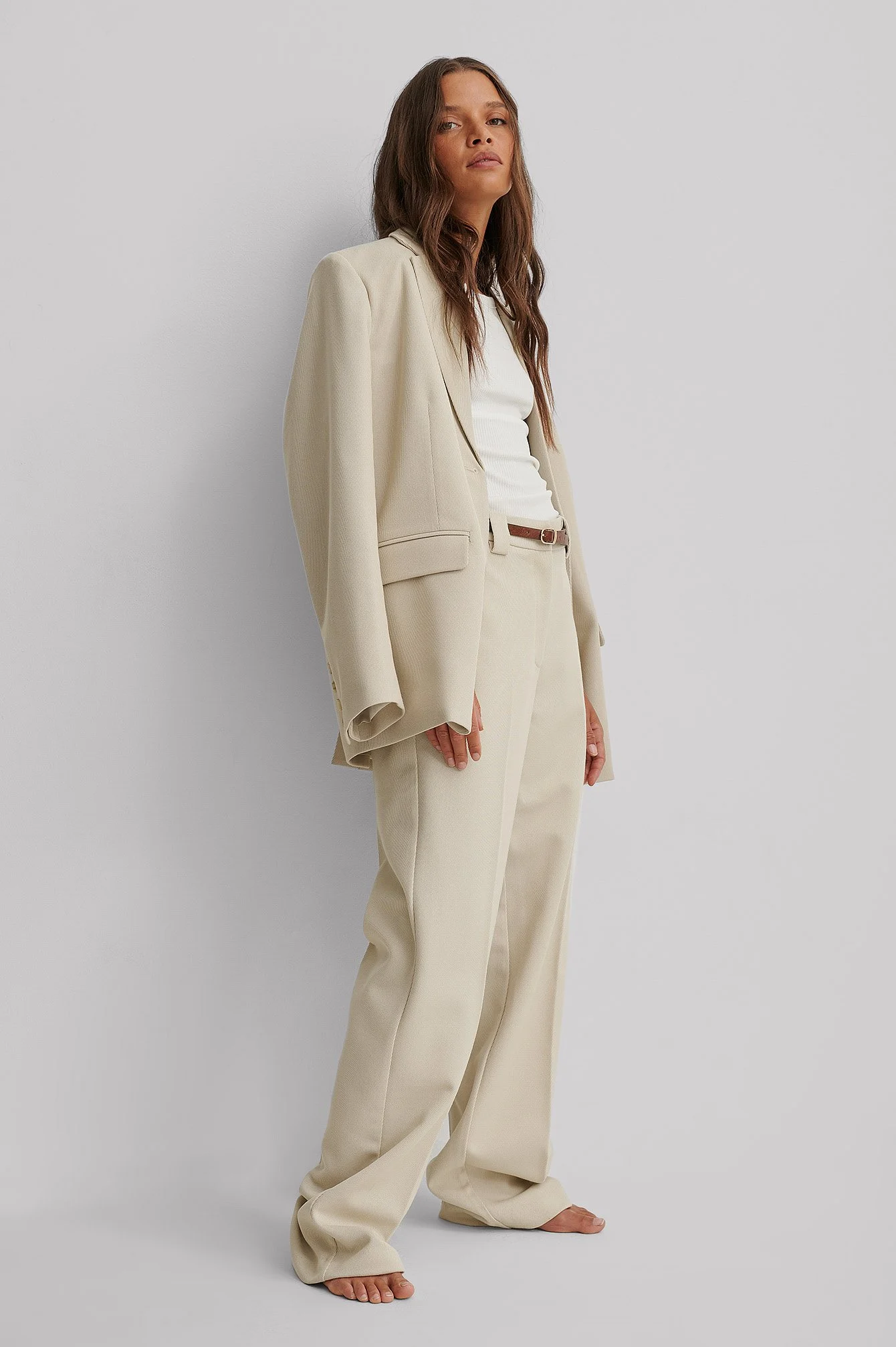 Oversiize-Blazer aus Twill