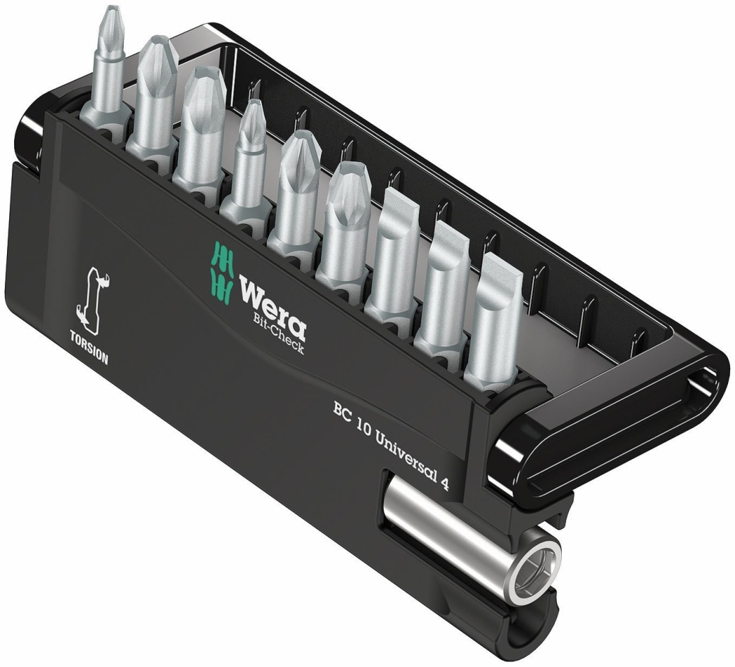 Wera 05056159001 Bit-Check 10 Universal 4-Bit-Set, 10-teilig