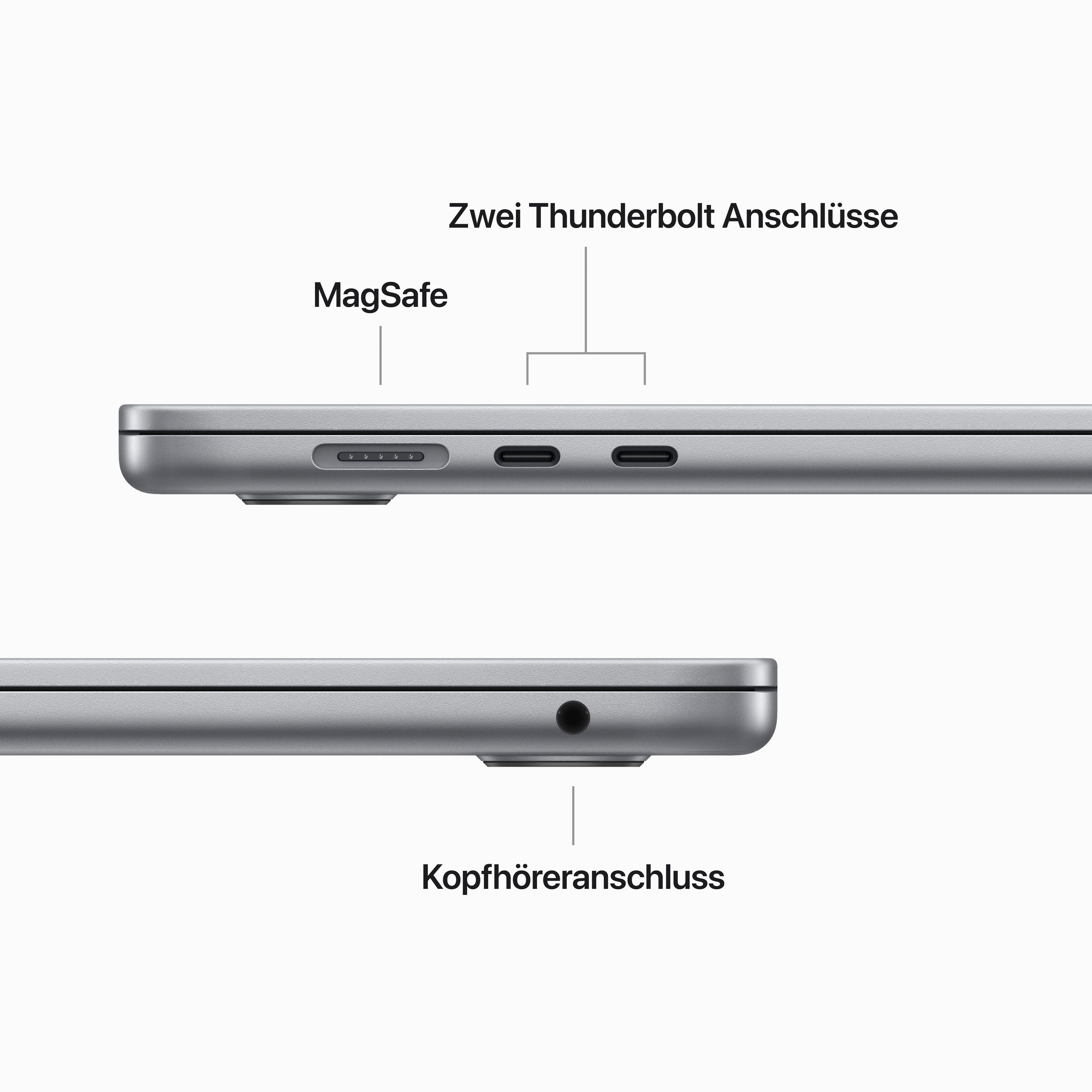 Apple MacBook Air Notebook (38,91 cm/15,3 Zoll, Apple M2 M2, 10-Core GPU, 1000 GB SSD)