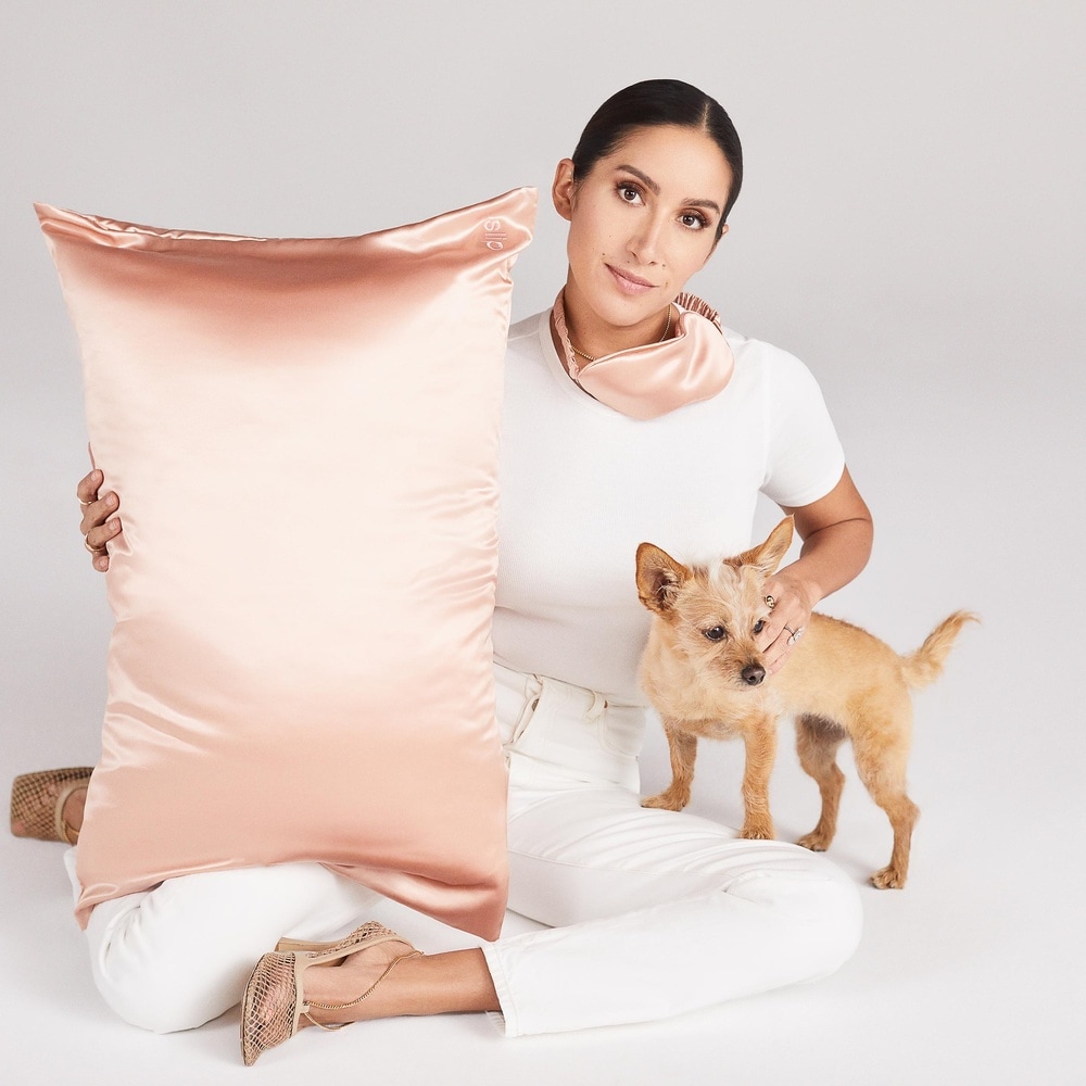 slip taie d'oreiller pure soie slip - queen - rose gold taie d'oreiller queen
