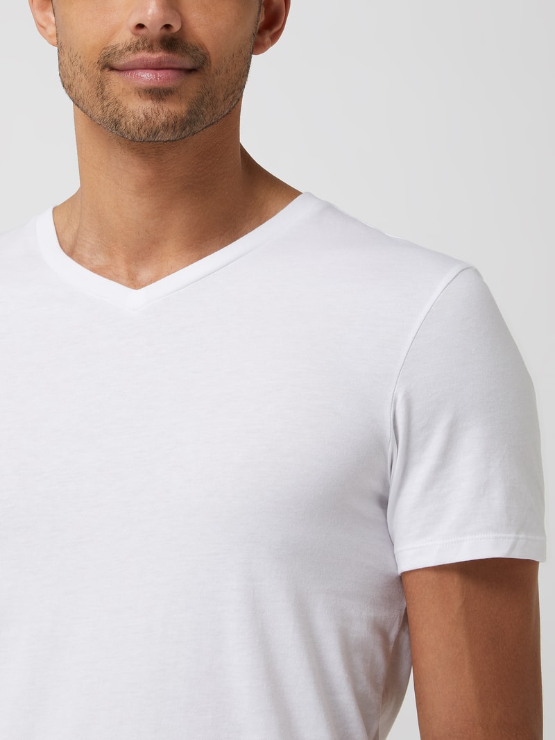 T-Shirt aus Baumwolle im 3er-Pack in weiß