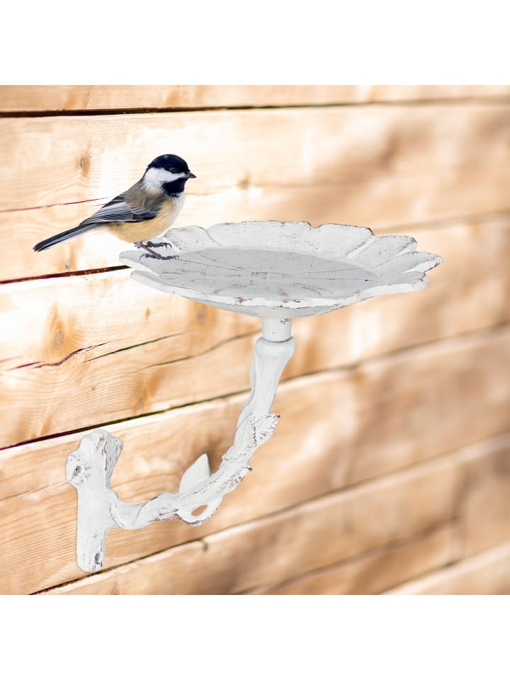 relaxdays Vogeltränke Blütein Weiß günstig kaufen onesize