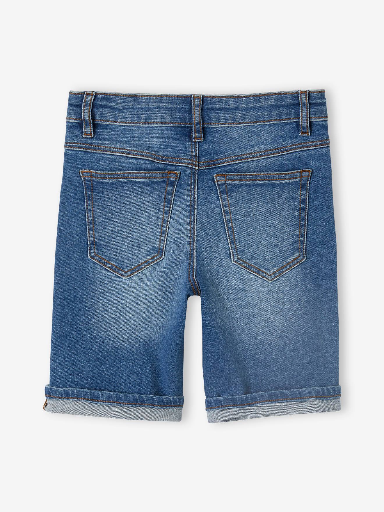 Vertbaudet Jungen Jeansshorts BASIC Oeko-Tex - double stone