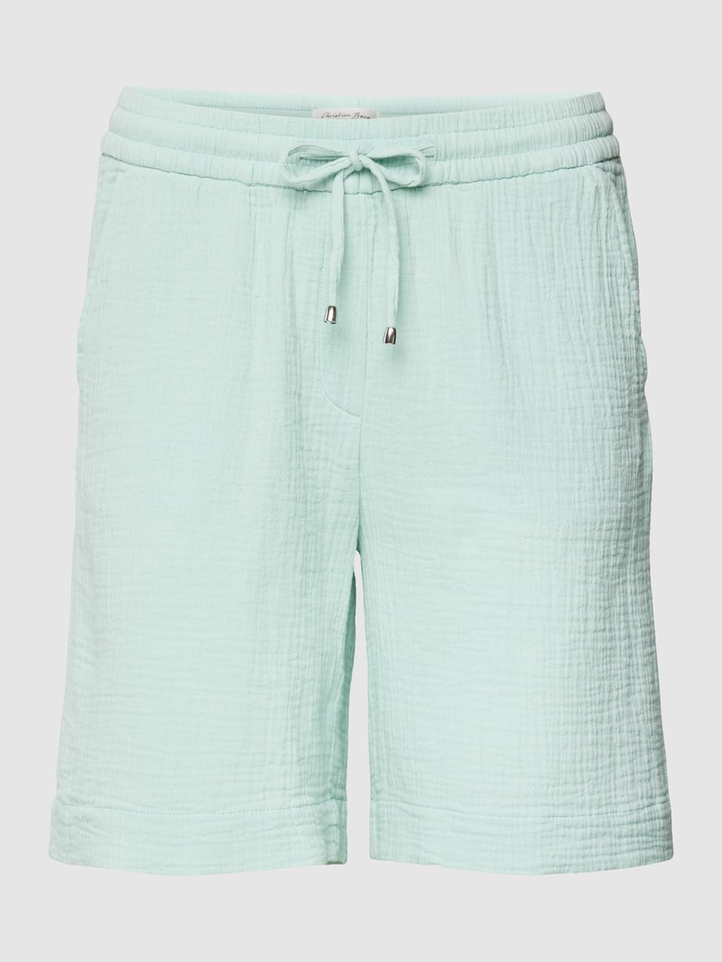 Bermudas mit Strukturmuster in helltürkis