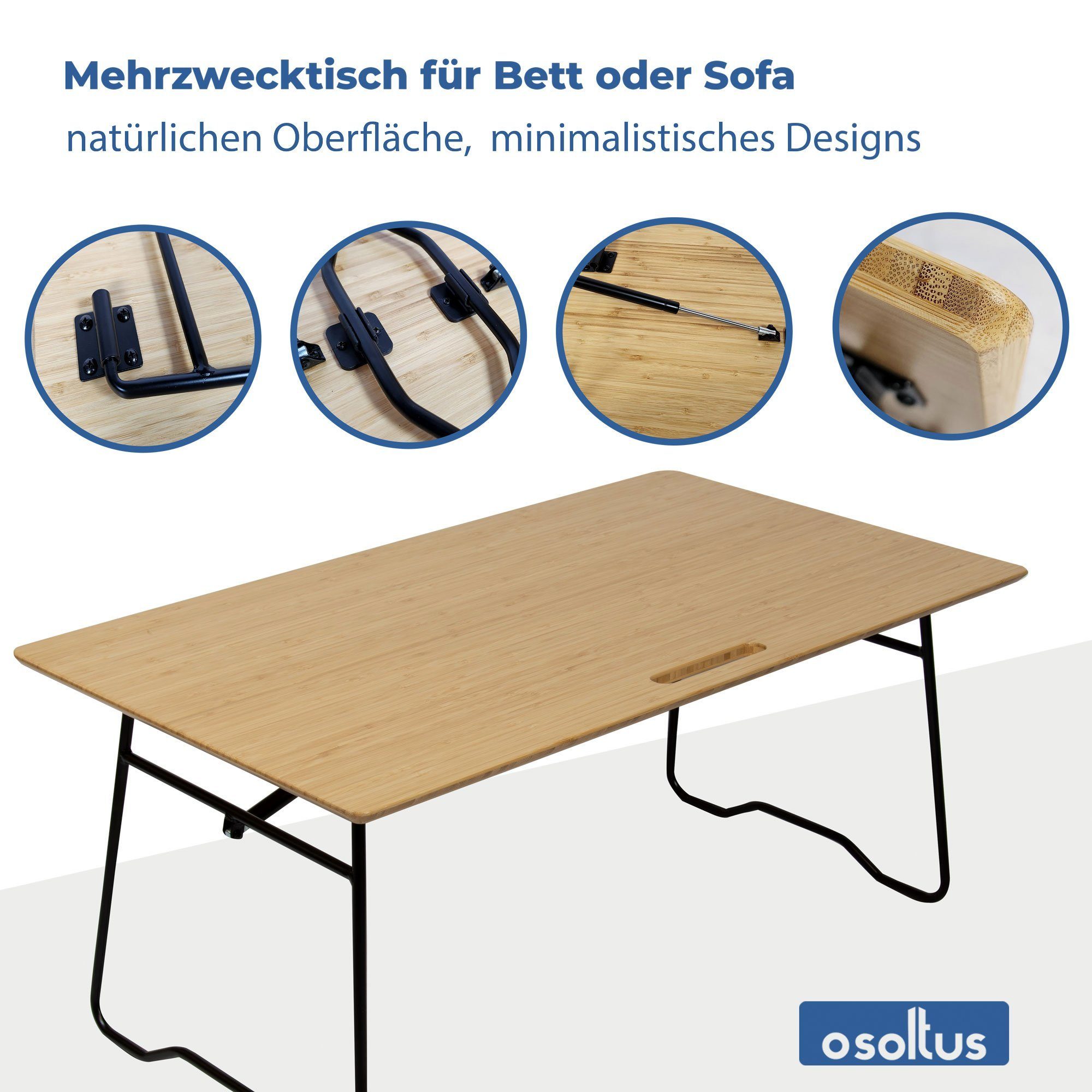 osoltus Campingstuhl osoltus Campingtisch Blavand Bambustisch klappbar Tabletttisch mit