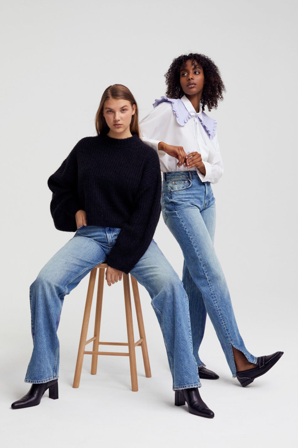 90s slit jeans