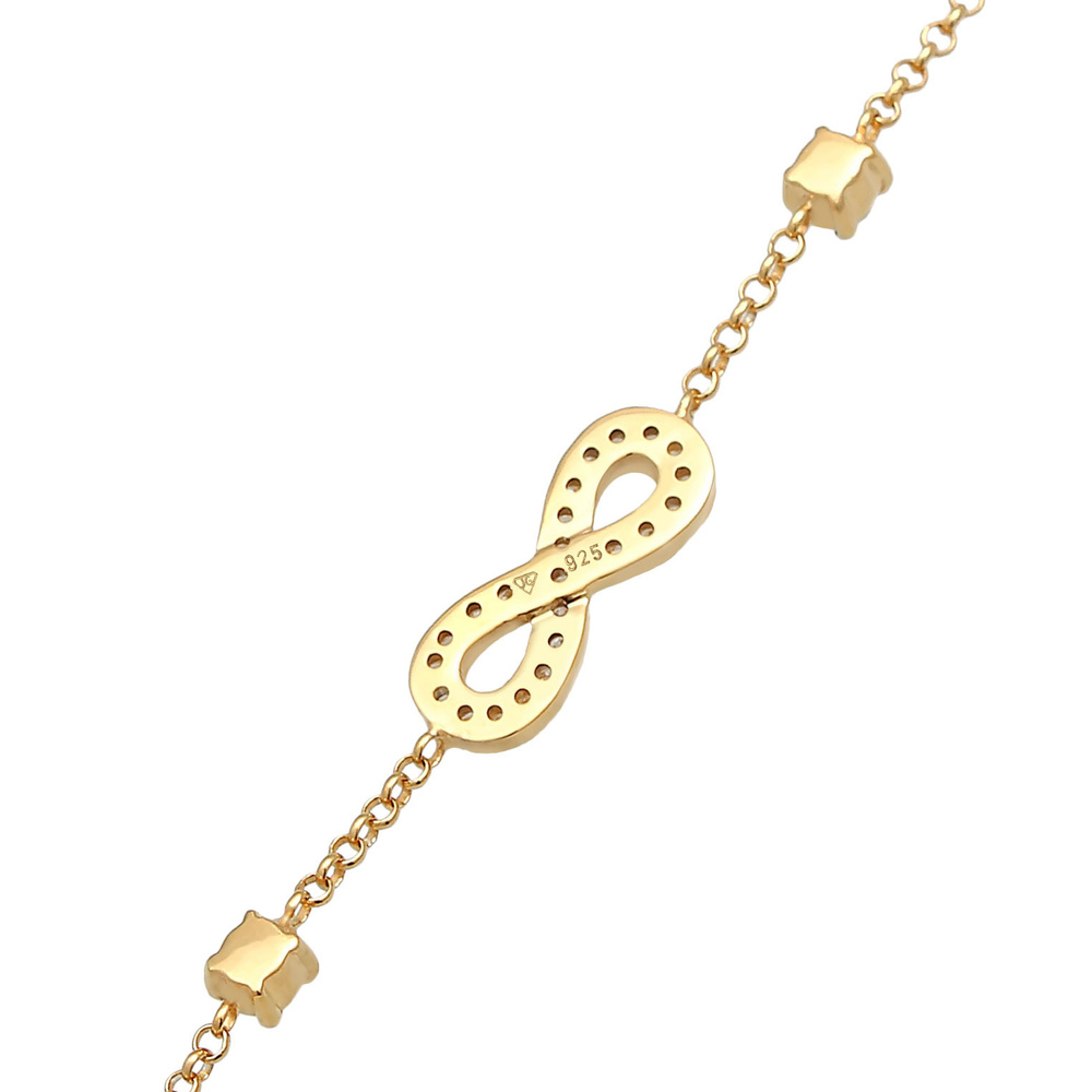 Nenalina Nenalina Bracelet Infinity Unendlichkeit Zirkonia 925 Silber Bracelet