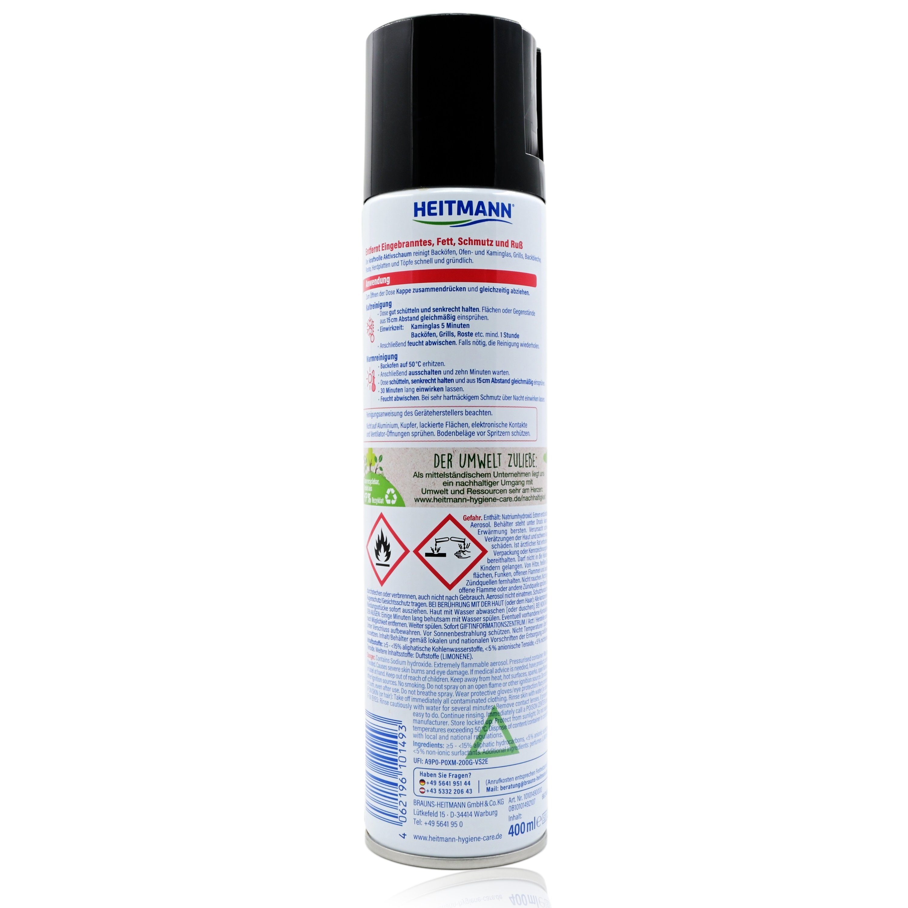 BRAUNS HEITMANN Heitmann Backofen-Grill-und Kaminglasreiniger, 400 ml Backofenreiniger