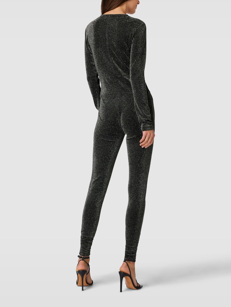 Jumpsuit mit Effektgarn Modell 'Nymphadora' in schwarz