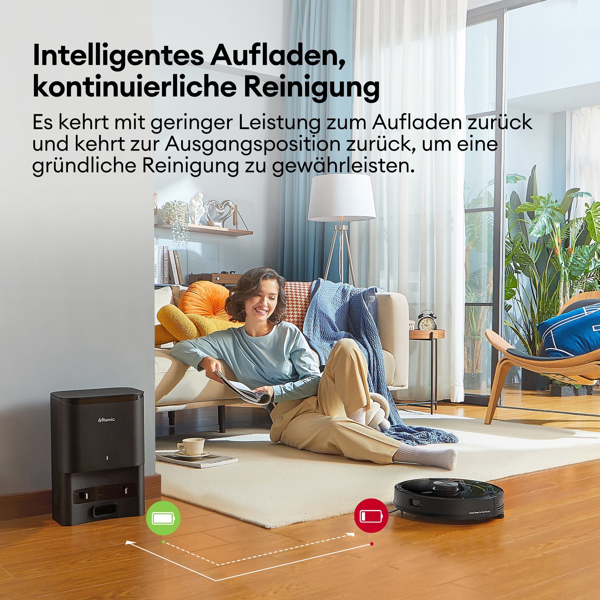 Ultenic Nass-Trocken-Saugroboter T10 Elite, Mit Beutel