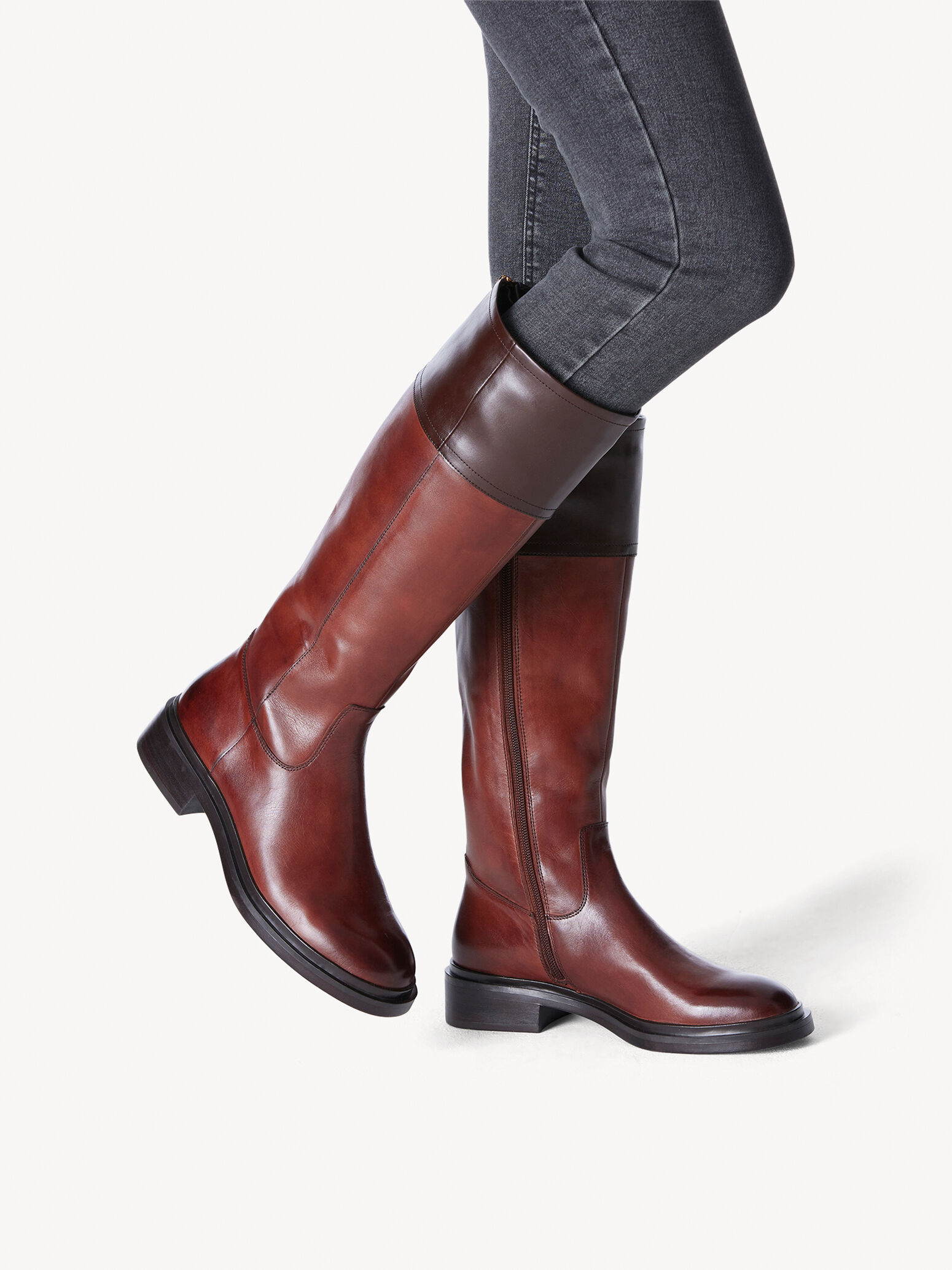 Bottes en cuir - marron