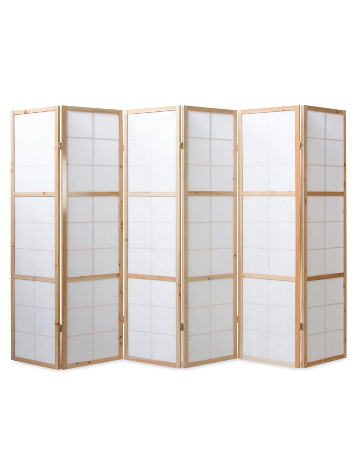 Homestyle4u 6-tlg. Paravent Shoji in Braun 264x175 cm günstig kaufen onesize