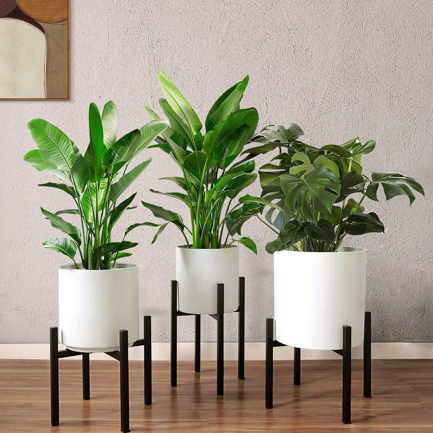 Vicbuy Blumenständer, Metall Regal Erweiterbar 23-37cm & Verstellbare Höhe