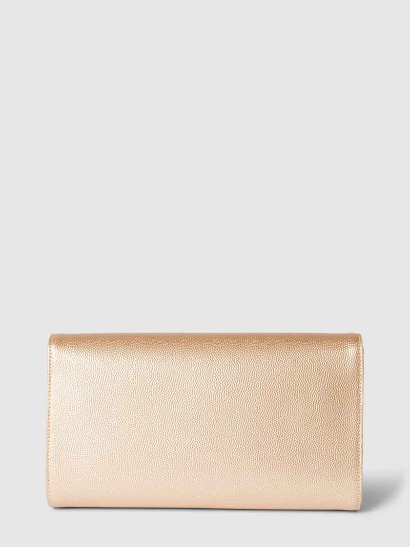 Clutch mit Label-Applikation Modell 'DIVINA' in gold