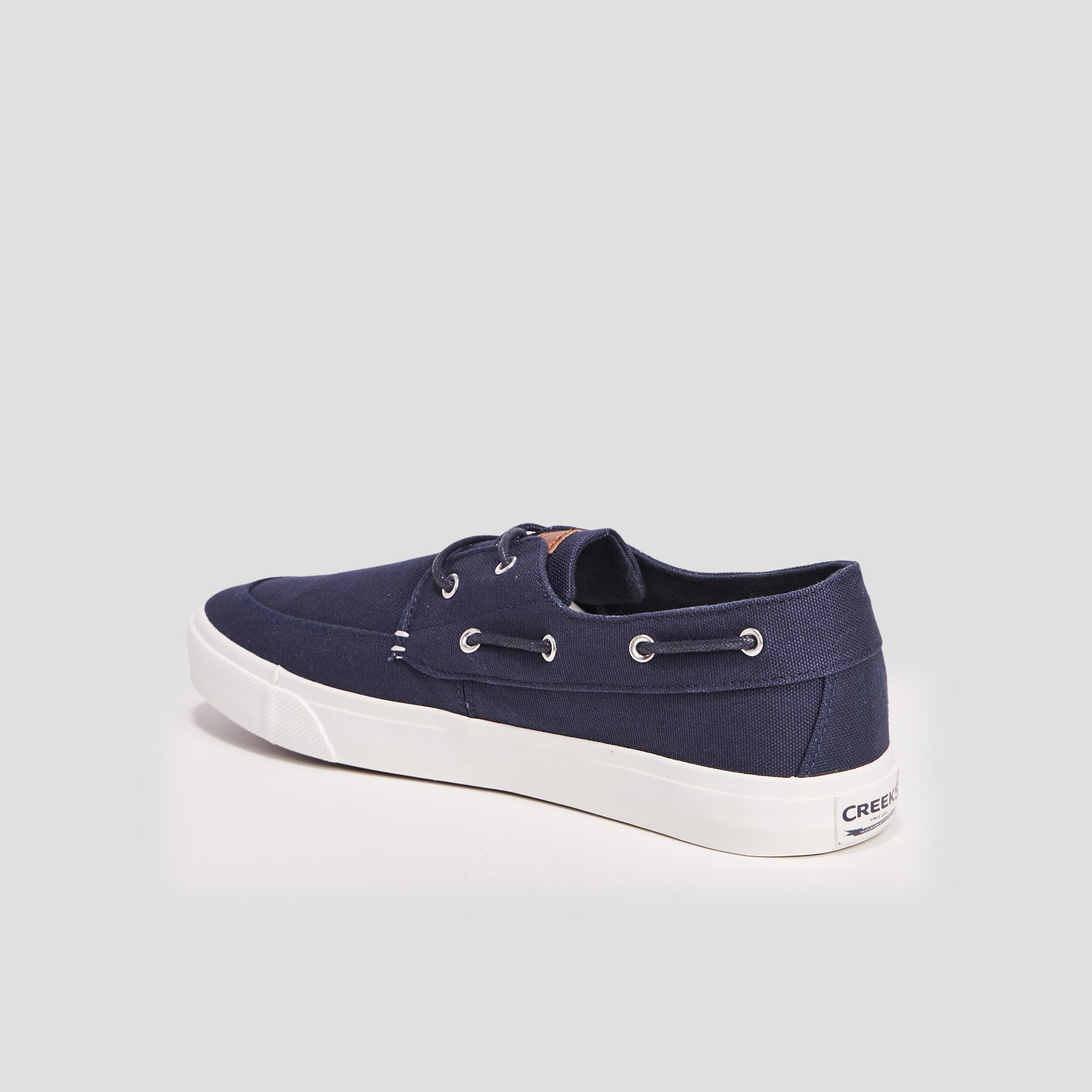Chaussures bateau en toile bleu marine homme | La Halle