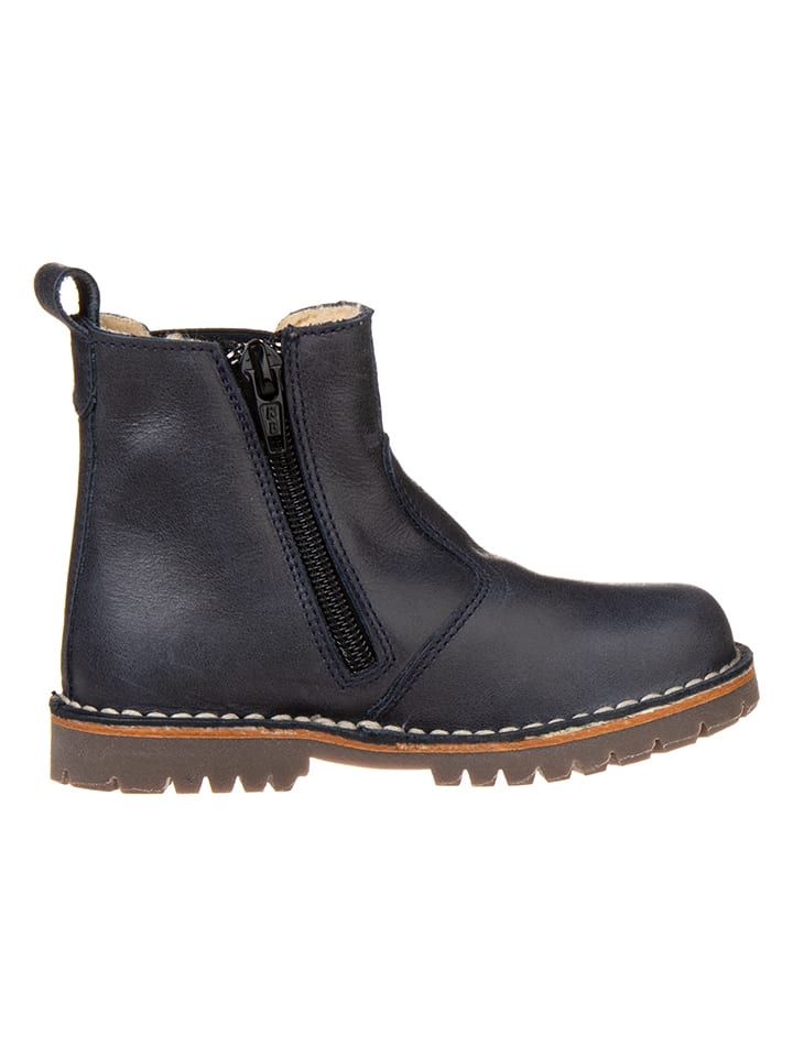POM POM Leder-Chelsea-Boots in Dunkelblau günstig kaufen