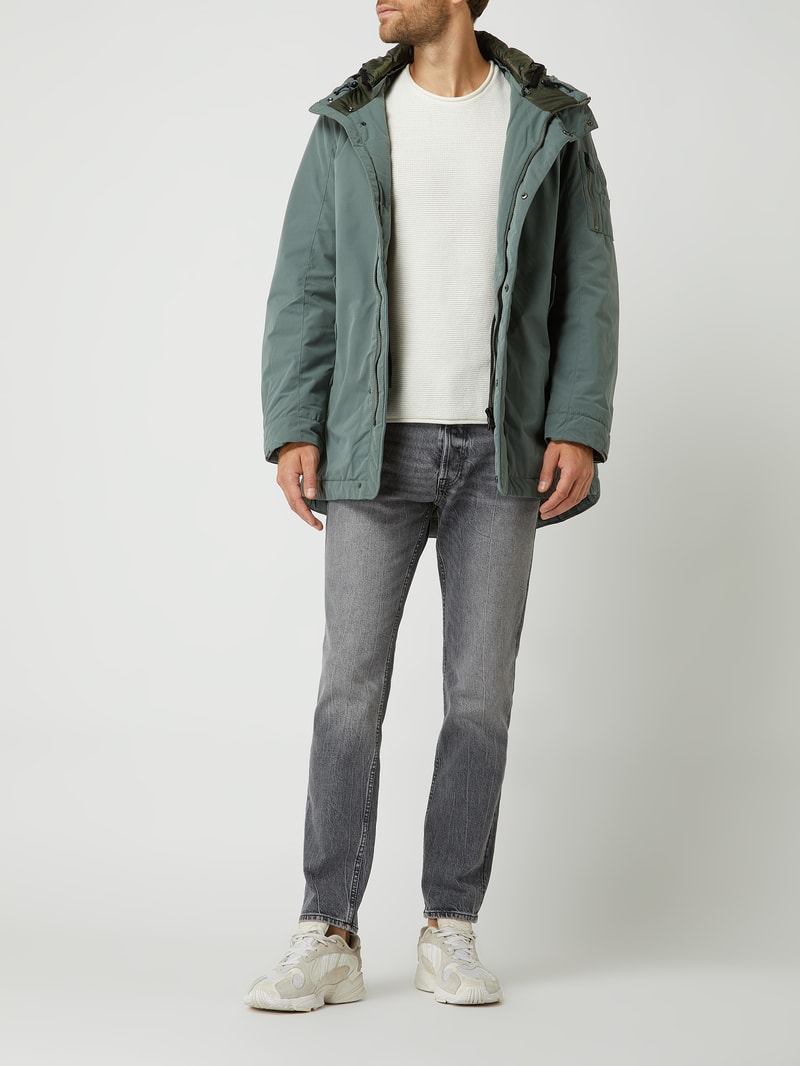 Parka mit Wattierung in petrol