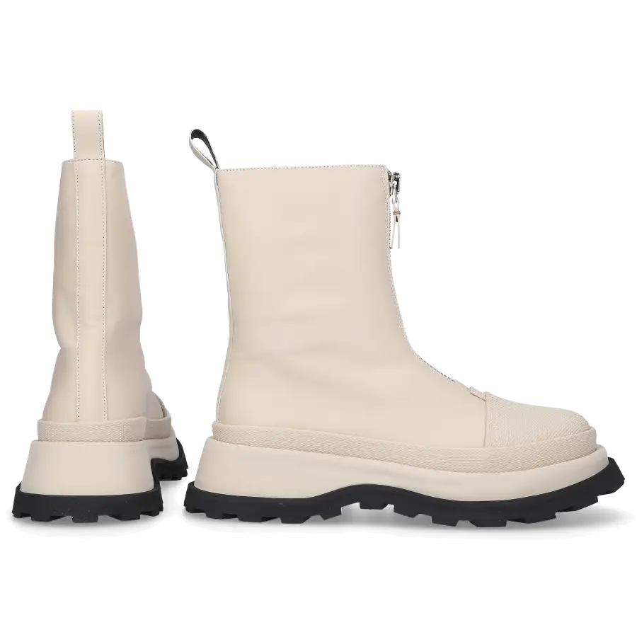 Jil Sander - Stiefeletten JS37071A Kalbsleder - weiß