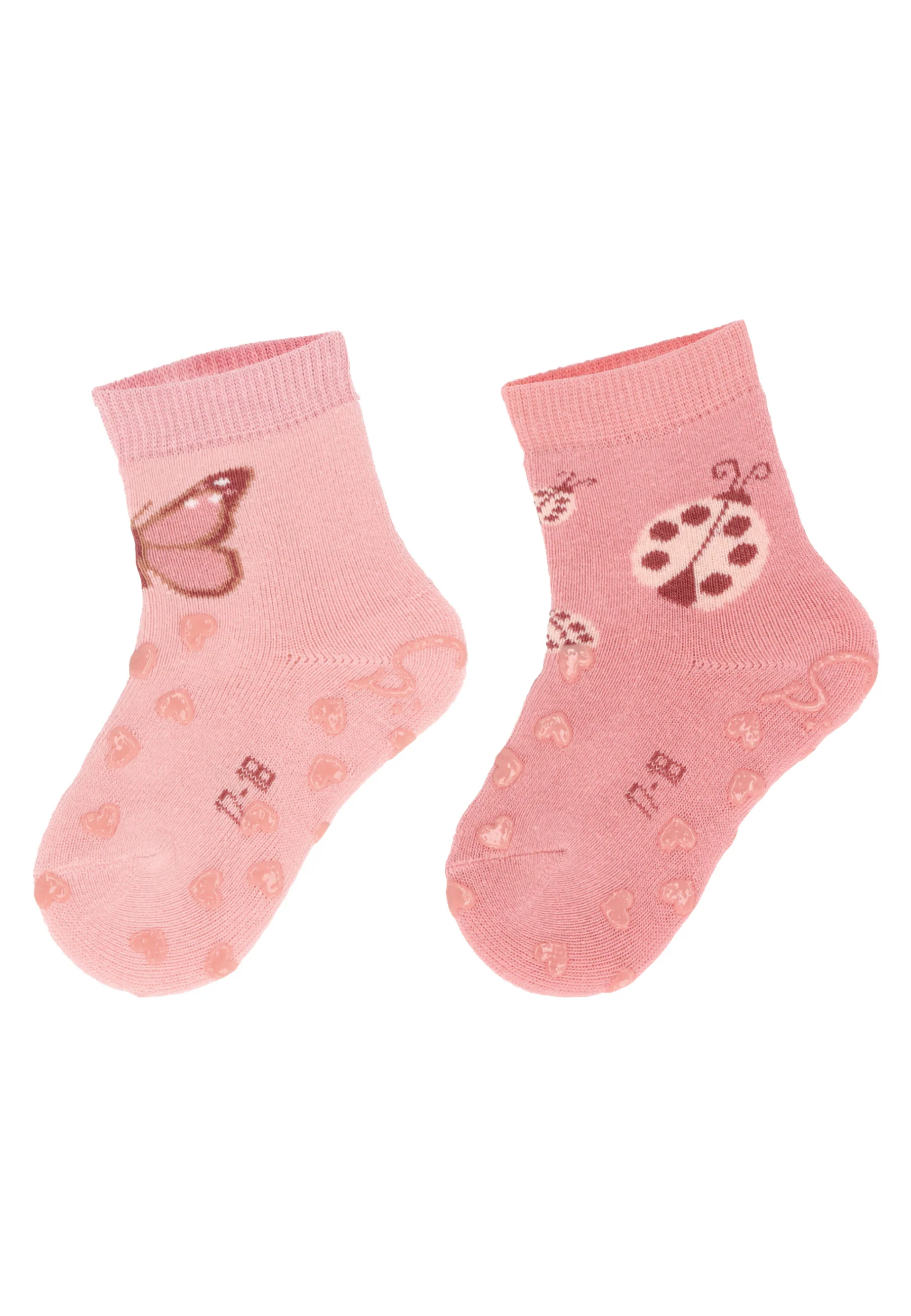 ABS Krabbelsocken im 2er Pack mit Motiv Schmetterling