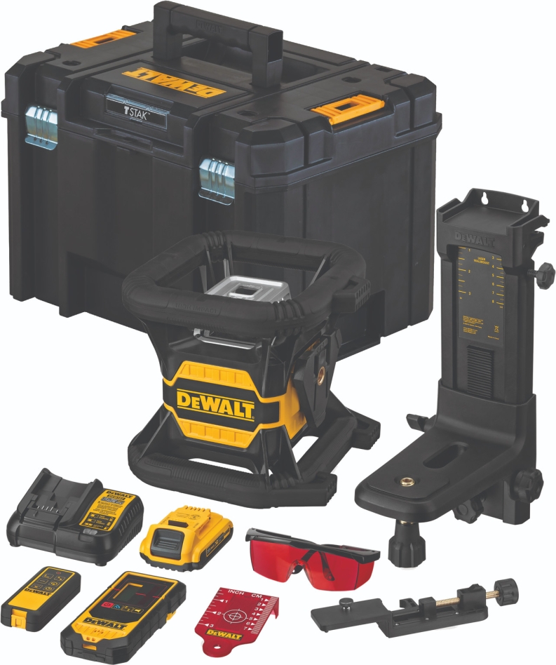 Rotační laser DeWalt DCE080D1RS-QW červený 18V 2,0Ah Li-ion s Bluetooth
