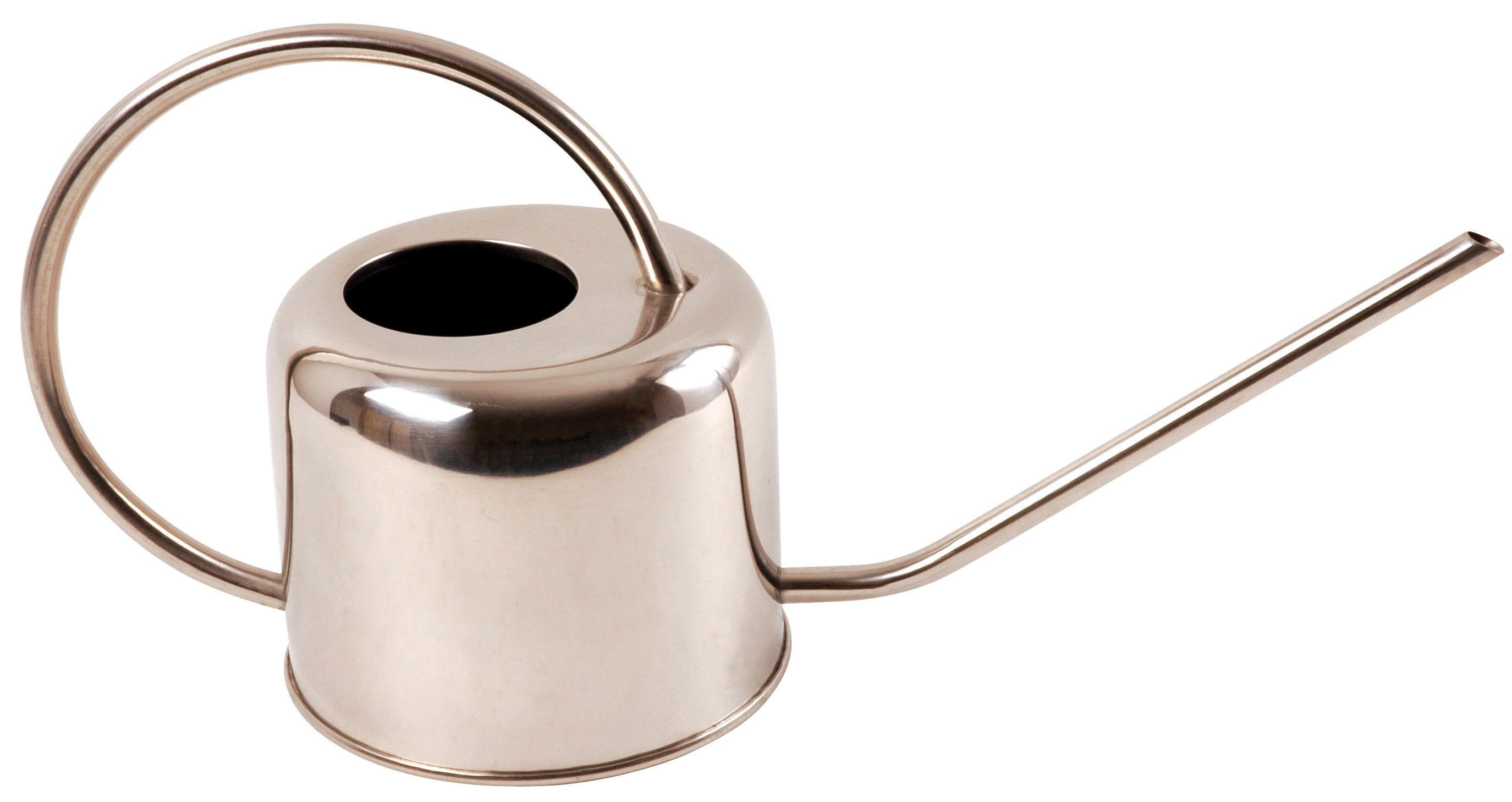 esschert design Gießkanne Esschert Design Gießkanne 1 Liter Blumen Wasser Metall Gießer Edelstahl Chrom